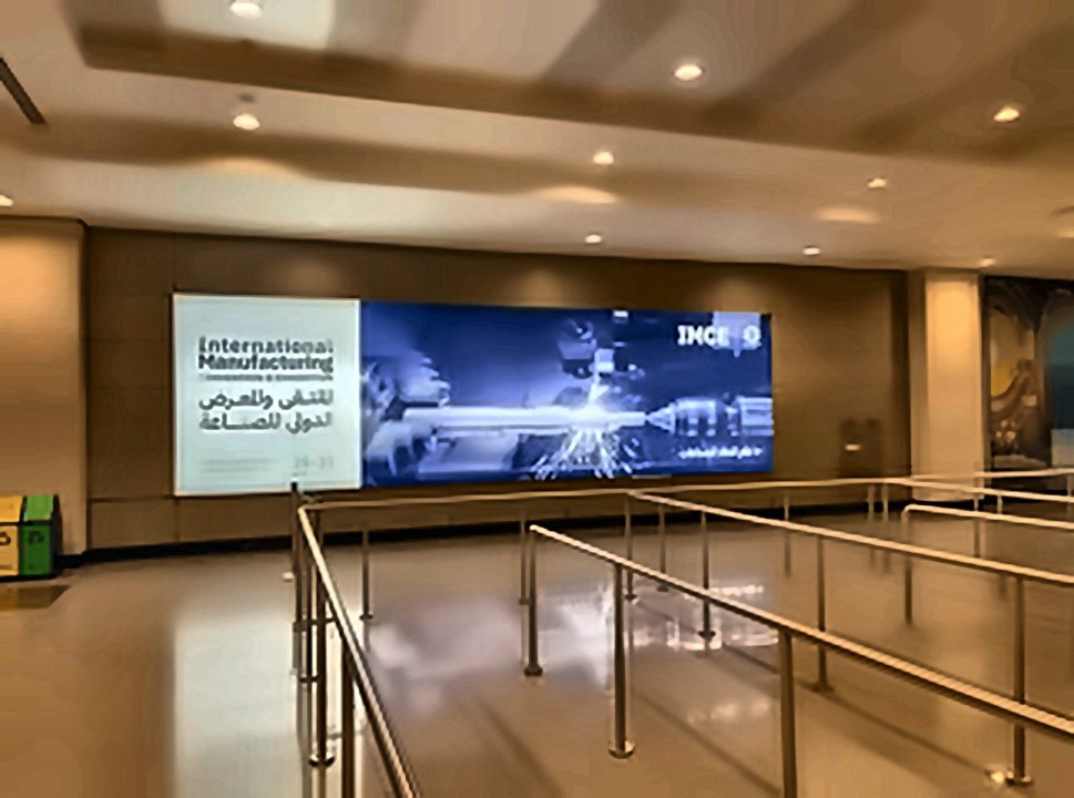 Exhibition lightbox, airport hall